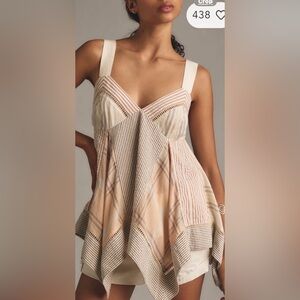 Anthropologie Pilcro Cabana Apron Tank. Neutral Motif. Size M. Excellent cond.